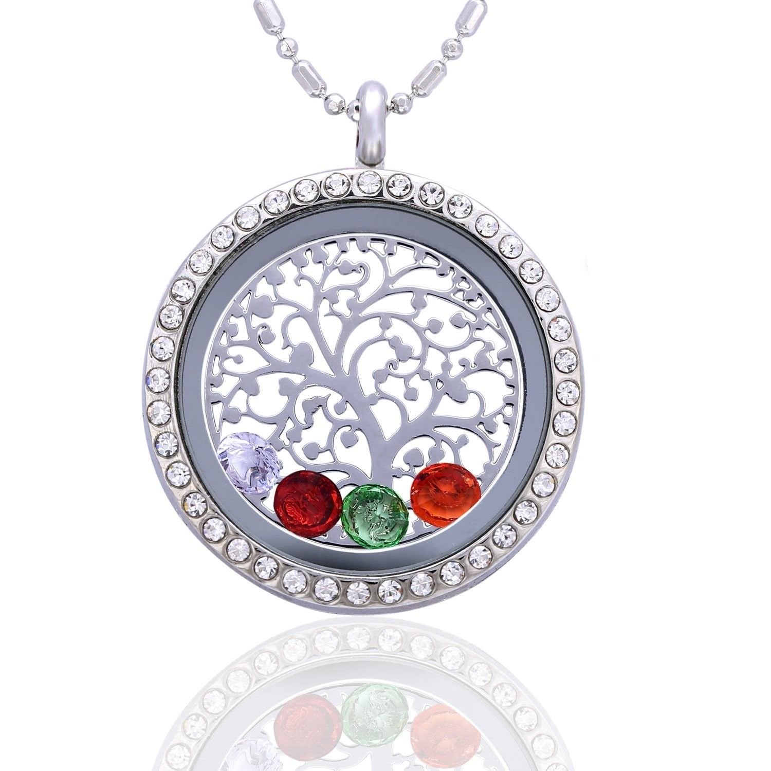 thumbnail image 2 of Customized Floating Charm Locket Necklaces 2 of 13