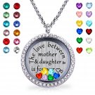 Floating Living Memory Locket Pendant Necklace Mom and Daughter Necklace Pendant