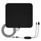 50 Miles Range Flat HDTV Digital Indoor TV Antenna with Amplifier Signal Booster