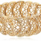 Birthday Gifts For Women Jewelry Gold Filigree Stretch Bracelet For Woman 9"
