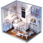Dollhouse DIY House Kit Led Light Handcraft Miniature Project Wooden Doll House