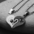Women Gift Stainless Steel Necklace Pendant Heart Love You BEST GIFT FOR COUPLE