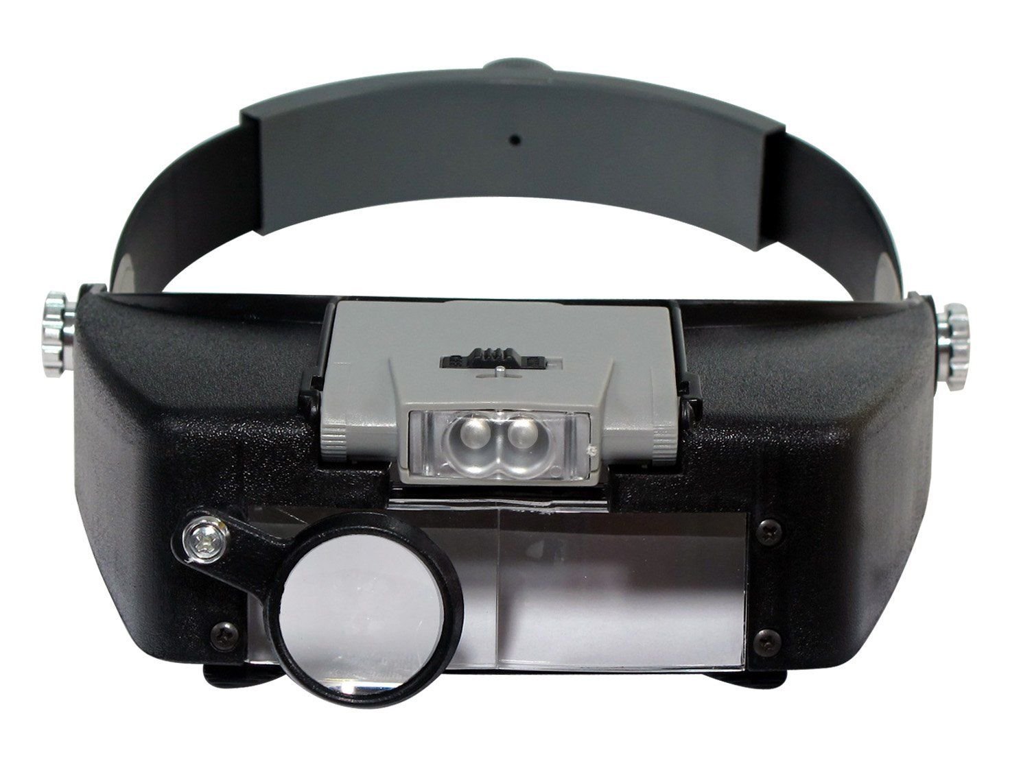 Jewelers Head Headband LED Magnifier Magnifying Glasses Light Visor Loupe