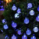 Solar String Lights Outdoor Globe Lights 20ft 30 LED Fairy Crystal Ball Lighting