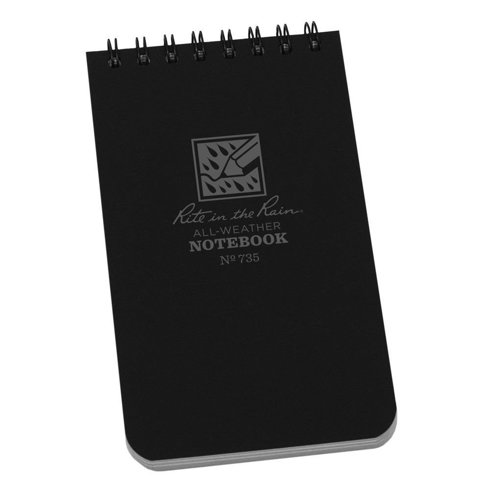 Waterproof Notebook All Weather Shower Pocket Tactical Notepad Spiral 