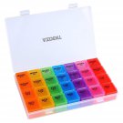 Weekly 7 Day Pill Organizer Small Travel Container Box 4 Times a Day Set NEW