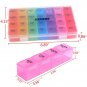 Weekly 7 Day Pill Organizer Small Travel Container Box 4 Times a Day Set NEW