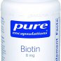 Pure Encapsulations - Biotin 8 mg - Hypoallergenic B Vitamin Supplement - 120 Ca