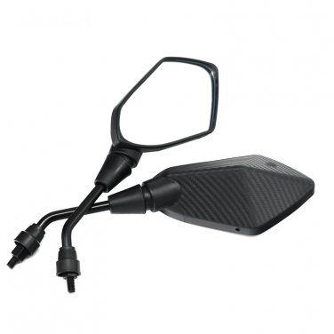 2Pcs/Pair black Motorcycle Mirror Scooter E-Bike Rearview Mirrors Electrombile