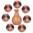 Vase Shape Intelligent Induction Colorful LED USB Wood Grain Ultrasonic Air