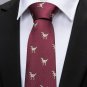 New Arrival Men's Ties Dinosaur Pattern Red Mens Wedding Neckties 8.5cm Necktie
