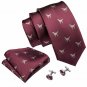 New Arrival Men's Ties Dinosaur Pattern Red Mens Wedding Neckties 8.5cm Necktie