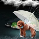 Portable Transparent Pet Dog Cat Umbrella with Built-in Leash Puppy Dry in Rain