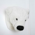 Simulation 3D Animal Polar Bear Head Stuffed Plush Toys Kids Room Wall