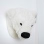 Simulation 3D Animal Polar Bear Head Stuffed Plush Toys Kids Room Wall