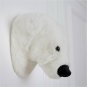 Simulation 3D Animal Polar Bear Head Stuffed Plush Toys Kids Room Wall