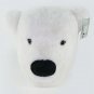 Simulation 3D Animal Polar Bear Head Stuffed Plush Toys Kids Room Wall