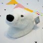 Simulation 3D Animal Polar Bear Head Stuffed Plush Toys Kids Room Wall