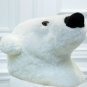 Simulation 3D Animal Polar Bear Head Stuffed Plush Toys Kids Room Wall