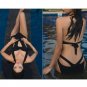 Women Swimwear One Piece Push Up Sexy Bandage Trikini Solid Color Bathing Suit
