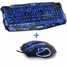 Tri-Color Backlit Computer Gaming Keyboard Teclado USB Powered Full N-Key Game