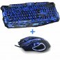 Tri-Color Backlit Computer Gaming Keyboard Teclado USB Powered Full N-Key Game