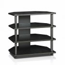 Furinno Turn-N-Tube Easy Assembly 4-Tier Petite TV Stand , Blackwood