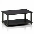 Furinno Turn-N-Tube No Tools 2-Tier Elevated TV Stand, Dark Walnut