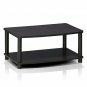 Furinno Turn-N-Tube No Tools 2-Tier Elevated TV Stand, Dark Walnut