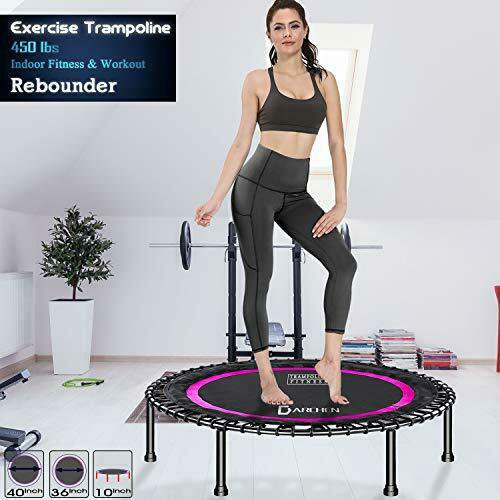 DARCHEN 450 lbs Mini Trampoline for Adults, Indoor Small Rebounder