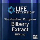 Life Extension Bilberry Extract 90 V-Capsules, 100 mg, 90 Count