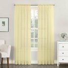 No. 918 53566  Emily Sheer Voile Rod Pocket Curtain Panel, 59" x 84", Yellow