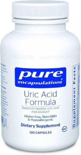 Pure Encapsulations - Uric Acid Formula - Hypoallergenic Supplement 120 Capsules