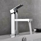 Commercial Modern Bathroom Faucet Single Handle Chrome, Single Hole Washbasin Fa