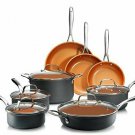 Gotham Steel Pro 1838 Hard Anodized Cookware Set, 13 Piece, Copper