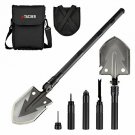 TAC9ER Tactical Multitool 15-in-1 Shovel - Portable, Compact, Military Steel Sho