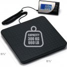 300 kg x 100 g Digital Industrial Shipping Scale, Cast Aluminum Platform, Backli