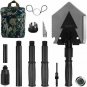 iunio Folding Shovel, Survival Multitool, Foldable Entrenching Tool, Portable Co