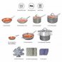 Copper Pots and Pans Set - 13pc Copper Cookware Set Copper Pan Set Ceramic Cookw