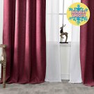 Fmfunctex Red Blackout Curtains for Bedroom 96" Long Linen Textured Look Thermal