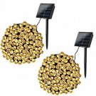 Joomer 2 Pack Solar String Lights 72ft 200 LED 8 Modes Outdoor String Lights Wat