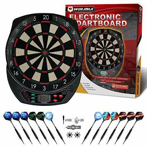 WIN.MAX Electronic Dart Board,Soft Tip Dartboard Set LCD Display with