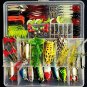 Fishing Tackle Set,PortableFun Fishing Baits Kit Lots with Free Tackle Box,for F