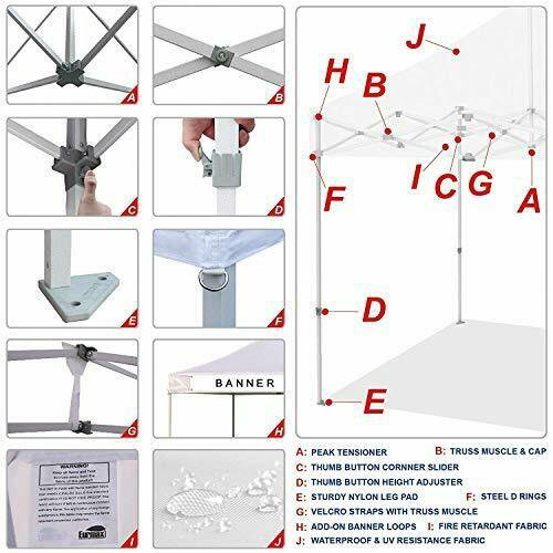Eurmax 10 x 10 Pop up Canopy Commercial Tent Outdoor Party Canopies