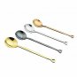 4Pcs Creative Handle Salad Spoons Multi-Color Long Handle Stiring Spoons Premium