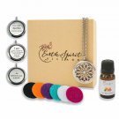 Aromatherapy Essential Oil Necklace Diffuser Gift Set, Stainless Steel Locket