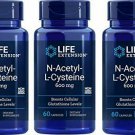 Life Extension N-Acetyl Cysteine 600 Milligrams, 60 Vegetarian Capsules (3 Pack)