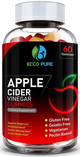 Apple Cider Vinegar Gummies w/The Mother &acirc;�� Supports All Natural Weight Loss, H
