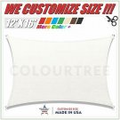 ColourTree 12' x 16' White Rectangle Sun Shade Sail Canopy Awning Shelter Fabric