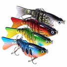 PLUSINNO Bass Fishing Lures, Swim Baits Lures for Bass, 4"/7 Segment, Multi Join